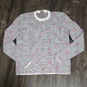 Kenzo Pink and White Striped Sweater
